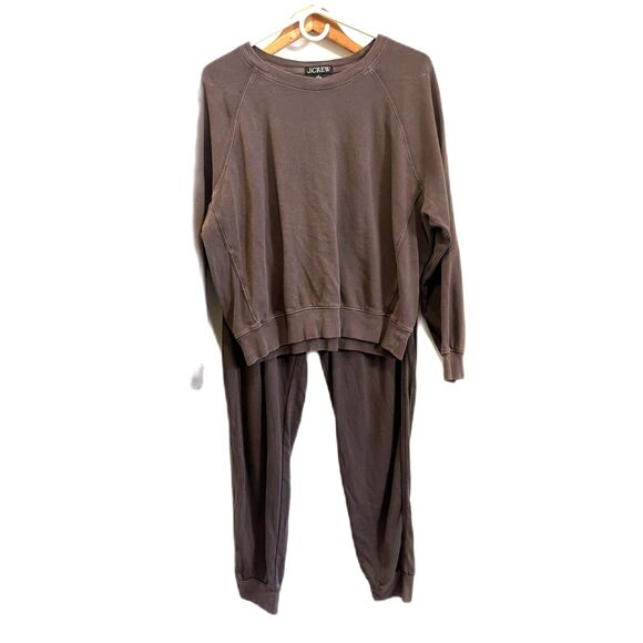 J. Crew Gray Sweatpants and Sweatshirt Top Set Women's Size Small - Picture 2 of 16